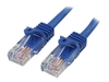 StarTech.com Cat5e Ethernet Cable7 ft - Blue - Patch Cable - Snagless Cat5e Cable - Short Network Cable - Ethernet Cord - Cat 5e Cable - 7ft - patch cable - 2.13 m - blue