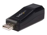 StarTech.com Compact Black USB 2.0 to 10/100 Mbps Ethernet Network Adapter - network adapter