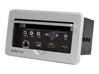StarTech.com Conference Table Connectivity Pop up Box with AV and Data Ports - HDMI,  VGA,  Component,  MDP to HDMI Output (BOX4HDECP) - mounting plate