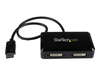 StarTech.com DisplayPort to Dual DVI Multi Monitor Adapter - Display splitter - DVI-I (F) - DisplayPort (M) - black,  silver