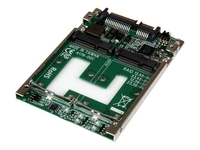 StarTech.com Dual mSATA SSD to 2.5" SATA RAID Adapter Converter - 2x mSATA SSD to 2.5in SATA Adapter with RAID and 7mm Open Frame Housing (25SAT22MSAT) - storage controller - mSATA - SATA 6Gb/s