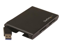 StarTech.com Dual-Slot SD Card Reader/Writer - USB 3.0 - SD 4.0,  UHS II - Portable SD/SDHC/SDXC Card Reader/Writer with UHS-II (2SD4FCRU3) - card reader - USB 3.0