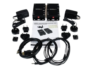 StarTech.com HDMI over CAT5 HDBaseT Extender - RS232 - 4K - 330 ft (100m) - video/infrared/serial extender - 10Mb LAN,  HDMI