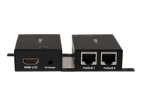 StarTech.com HDMI Over Dual CAT5 / CAT6 Extender with Infrared IR 100ft /30m HDMI Over Ethernet Cable Extender Power Free 1080p (ST121SHD30) - video/audio/infrared extender