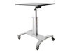 StarTech.com Mobile Standing Desk,  Portable Sit Stand Ergonomic Height Adjustable Cart on Wheels,  Rolling Computer/Laptop Workstation Table w/ Locking One-Touch Lift for Teachers/Student - Mobile Computer Table (STSCART) - stand