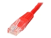 StarTech.com Molded Cat 5e UTP Patch Cable - patch cable - 15 m - red