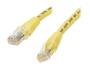 StarTech.com Molded Cat6 Crossover UTP Patch Cable - crossover cable - 7.6 m - yellow