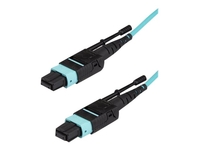 StarTech.com MTP Fiber Optic Cable - 30 ft / 10m - OM3 - 40Gb - Push / Pull Tab - Plenum - MPO / MTP Connector - Fiber Patch Cable (MPO12PL10M) - network cable - 10 m - aqua