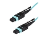 StarTech.com MTP Fiber Optic Cable - 6 ft / 2m - OM3 - 40Gb - Push / Pull Tab - Plenum - MPO / MTP Connector - Fiber Patch Cable (MPO12PL2M) - network cable - 2 m - aqua