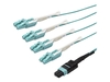 StarTech.com MTP to LC Breakout Cable - 10 ft / 3m - OM3 Multimode - 40Gb - Pull Tab - Plenum - MPO / MTP Connector - Fiber Optic Cable (MPO8LCPL3M) - breakout cable - 3 m - aqua