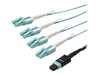 StarTech.com MTP to LC Breakout Cable - 3 ft / 1m - OM3 Multimode - 40Gb - Pull Tab - Plenum - MPO / MTP Connector - Fiber Optic Cable (MPO8LCPL1M) - breakout cable - 1 m - aqua