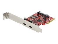 StarTech.com PCIe USB 3.1 Card,  2x USB C 3.1 Gen 2 10Gbps,  PCIe Gen 3 x4,  ASM3142 Chipset,  USB Type-C PCI Express Card,  2-Port USB 3.2 Gen 2x1 Expansion Add-On Card,  Windows,  macOS,  Linux - Full/Low-Profile - USB adapter - PCIe 3.0 x4 - USB-C 3.1 Gen 2 x 