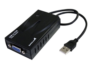 StarTech.com Professional USB to VGA External Dual or Multi Monitor Video Adapter external video adapter - DisplayLink DL-195 - 16 MB - black
