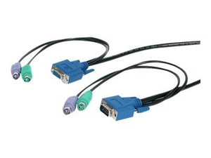 StarTech.com PS/2 Ultra-Thin 3-in-1 KVM Cable keyboard / video / mouse (KVM) cable - 7.5 m