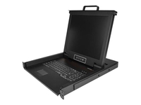StarTech.com Rackmount KVM Console,  Single Port VGA KVM with 17" LCD Monitor for Server Rack,  Fully Featured Universal 1U LCD KVM Drawer with Cables & Hardware,  USB Support,  50, 000 MTBF - LCD KVM Concole Drawer (RKCONS1701) - KVM console - 17"
