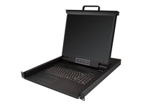 StarTech.com Rackmount KVM Console,  Single Port VGA KVM with 19" LCD Monitor for Server Rack,  Fully Featured Universal 1U LCD KVM Drawer with Cables & Hardware,  USB Support,  50, 000 MTBF - LCD KVM Concole Drawer (RKCONS1901) - KVM console - 19"