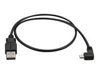 StarTech.com Right Angle Micro USB Cable - 1 ft / 0.5m - 90 degree - USB Cord - USB Charger Cable - USB to Micro USB Cable (USBAUB50CMRA) - USB cable - Micro-USB Type B to USB - 50 cm