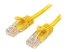 StarTech.com Snagless Cat 5e Crossover UTP Patch Cable - crossover cable - 1.8 m - yellow