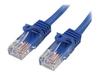 StarTech.com Snagless Cat 5e UTP Patch Cable - patch cable - 1.8 m - blue
