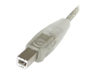 StarTech.com Transparent USB 2.0 Cable - A to B - USB cable - USB (M) to USB Type B (M) - USB 2.0 - 6 ft - molded - transparent - USB2HAB6T - USB cable - 1.8 m