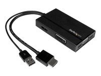 StarTech.com Travel A/V Adapter 3-in-1 HDMI to DisplayPort VGA or DVI - HDMI Adapter - 1920 x 1200 (HD2DPVGADVI) - video converter