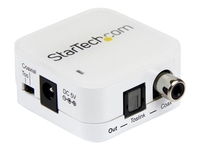 StarTech.com Two Way Digital Coax to Toslink Optical Audio Adapter Repeater - coaxial/optical digital audio converter