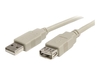 StarTech.com USB 2.0 Extension Cable A to A - USB extension cable - USB (M) to USB (F) - 10 ft - molded - beige - USBEXTAA10 - USB extension cable - 3.1 m