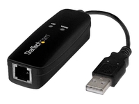 StarTech.com USB 2.0 Fax Modem,  56K External Hardware Dial Up V.92 Modem/Dongle/Adapter,  Computer/Laptop Fax Modem,  USB to Telephone Jack,  USB Data Modem,  Network Fax/ Voice/CMR/POS - 56K V.92 Modem Dongle (USB56KEMH2) - fax / modem