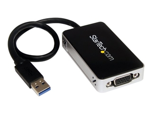 StarTech.com USB 3.0 to VGA External Video Card Multi Monitor Adapter 2048x1152 external video adapter - T5-302 - 16 MB - black