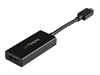 StarTech.com USB 3.1 Type C to HDMI Adapter with HDR - 4K 60Hz - TB3 Compatible - Windows & Mac Compatible Black USB C to HDMI Monitor Converter (CDP2HD4K60H) - external video adapter - MegaChips MCDP2900 - black