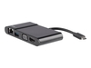 StarTech.com USB-C Multiport Adapter - Portable USB Type-C/TB3 Laptop Travel Dock with 4K HDMI or 1080p VGA - Gigabit Ethernet,  USB-A 3.0 - video interface converter - HDMI / VGA / audio / USB - 11.4 cm