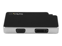 StarTech.com USB C Multiport Adapter - UHD 4K - USB C to VGA / DVI / HDMI - USB C Adapter - USB-C VGA Multiport Adapter (CDPVGDVHDB) - external video adapter - black