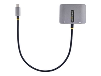 StarTech.com USB C Video Adapter,  USB C to HDMI VGA Multiport Adapter w/ 3.5mm Audio Output,  4K 60Hz,  HDR,  100W PD 3.0,  USB C Monitor Adapter for Laptop,  Thunderbolt 3/4 Compatible - USB C Display Travel Adapter (122-USBC-HDMI-4K-VGA) - docking station - 