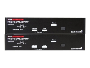StarTech.com USB DVI KVM Console Extender w/ Serial & Audio Over MM Fiber - 2km - KVM / audio / serial extender