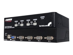 StarTech.com USB PS/2 KVM switch with OSD - KVM switch - 4 ports - desktop