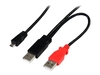 StarTech.com USB Y Cable for External Hard Drive - Dual USB A to Micro B - USB cable - 1.8 m