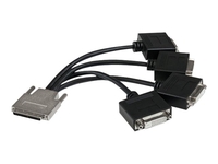 StarTech.com VHDCI to Quad DVI-D Splitter Breakout Cable - VHDCI (M) to 4 port DVI-D (F) Cable for NVIDIA & VisionTek Graphics Cards (VHDCI24DVI) - DVI cable - 22 cm