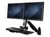 StarTech.com Wall Mount Workstation,  Articulating Full Motion Standing Desk w/ Height Adjustable Dual VESA Monitor & Keyboard Tray Arm,  Mouse/Scanner Holders,  Ergonomic Wall Mounted Desk - Foldable Standing Desk (WALLSTS2) - mounting kit