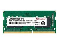 Transcend JetRAM - DDR4 - module - 8 GB - SO-DIMM 260-pin - 3200 MHz / PC4-25600 - unbuffered