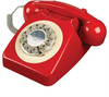WILD & WOLF 746 Corded Phone - Phone Box Red