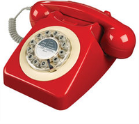 WILD & WOLF 746 Corded Phone - Phone Box Red