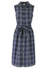 Carla Check Sleeveless Shirt Dress