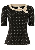 Ribbon Print Bow Top