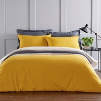 Christy Diamond Duvet Bedding Set Ochre Double