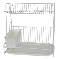 Delfinware 2 Tier Plate Rack White