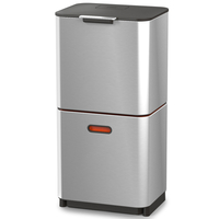 Joseph Joseph Totem Max 60L Waste & Recycling Bin Stainless Steel
