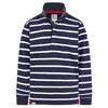 Lazy Jacks Mens LJ39 Super Soft 1/4 Zip Stripe Sweatshirt Marine XL