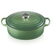 Le Creuset 29cm Cast Iron Oval Casserole Bamboo Green