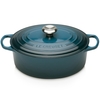 Le Creuset 29cm Cast Iron Oval Casserole Deep Teal