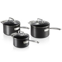 Le Creuset Toughened Non-Stick 2020 3 Piece Saucepan Set
